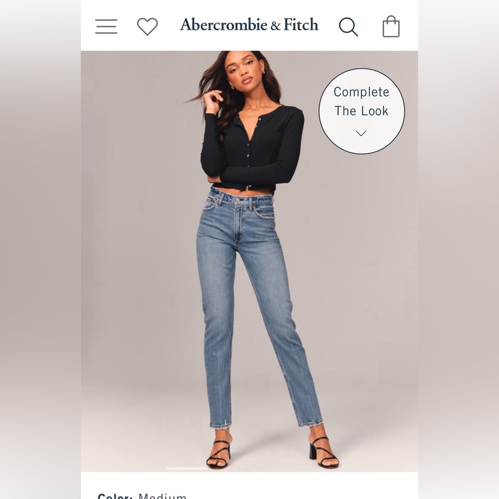Abercrombie High Rise Mom Jean